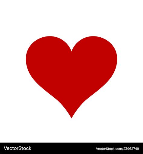 Red heart icon minimalism Royalty Free Vector Image