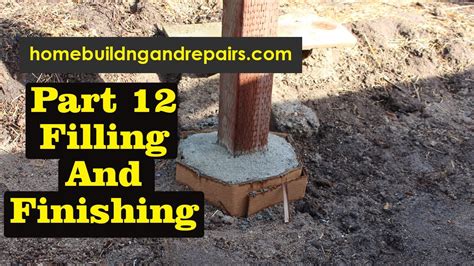 Part 12 - Pouring Concrete Fence Footing And Finishing Shaped Top - Greg's Home Projects - YouTube