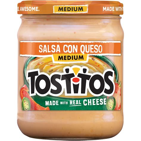 Buy Tostitos Dip, Salsa Con Queso, Medium, 15oz Online at desertcartUAE