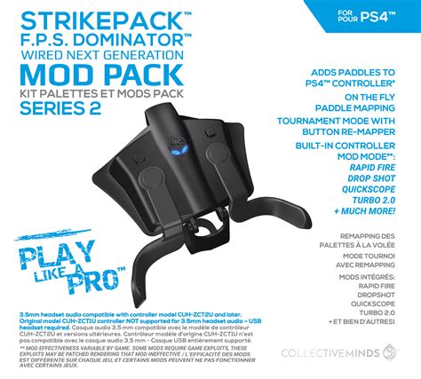 Collective Minds Strike Pack F.P.S. Dominator Series 2 Controller Adapter with Mods & Paddles ...