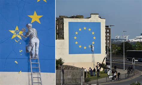 Street artist Banksy tackles Brexit in Dover mural