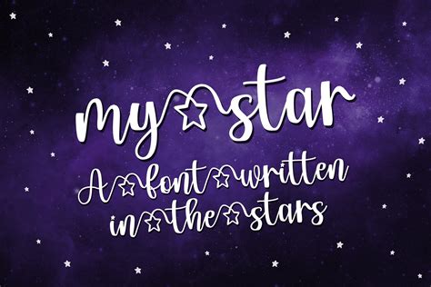 My Star - a font written in the stars (694759) | Handwritten | Font Bundles