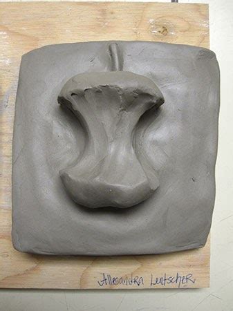 RSCC Three Dimensional Design: Clay relief tile edition created from plaster molds