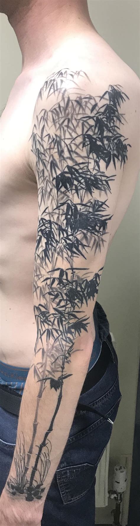 My Traditional Ink Brush Style Bamboo Sleeve (first tattoo) by Dani @tattootime Bristol : r/tattoos