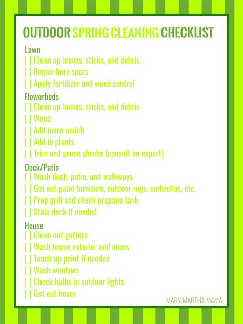 Operation Spring Spruce Up [Outdoor Spring Cleaning Checklist] – Mary ...