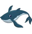 Cute blue whale cartoon Royalty Free Vector Image