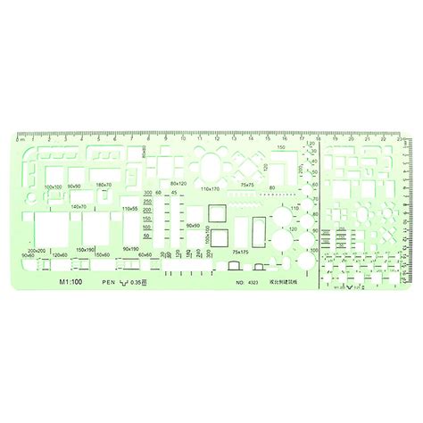 Buy FAIRY RABBIT Plastic Measuring Template Stencil Geometry Ruler Drawing Tools For Student ...