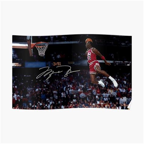 "michael jordan dunk" Poster for Sale by patriciewart | Redbubble