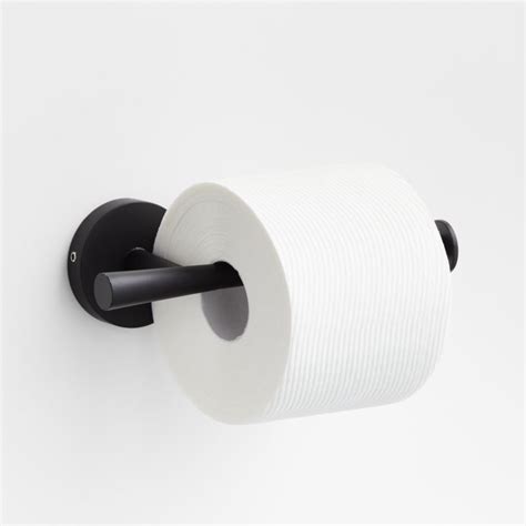 Tapered Matte Black Wall-Mounted Toilet Paper Holder + Reviews | Crate & Barrel