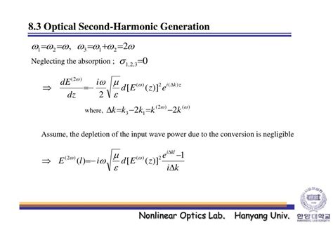 PPT - Chapter 8. Second-Harmonic Generation PowerPoint Presentation, free download - ID:3372254