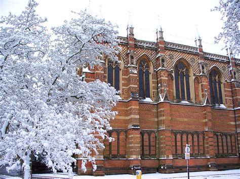 Snow covering Keble College, Oxford University | Keble Colle… | Flickr