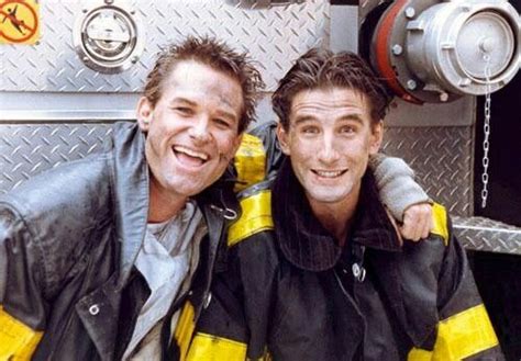 Kurt Russell & William Baldwin behind the scenes of Backdraft 1991 ...