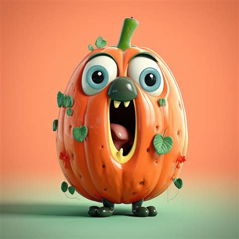 Premium AI Image | Photo illustration character papaya fruit isolated