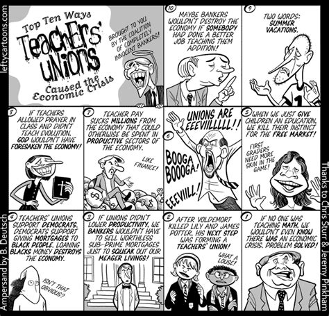 R i g h t a r d i a: Lefty Cartoons: Top Ten Ways Teachers’ Unions ...