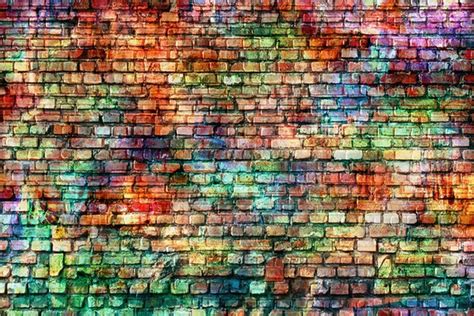 Colorful Brick Wall Graffiti Backdrop Newborn Baby Colleague - Etsy