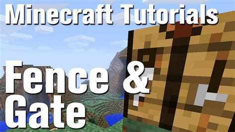 Minecraft Tutorial: How to Make a Fence and Fence Gate in Minecraft ...