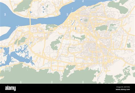 Printable street map of Guwahati, State Assam, India. Map template for ...