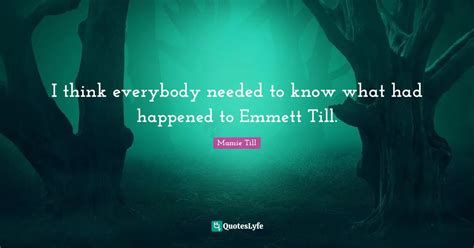 Best Mamie Till Quotes with images to share and download for free at QuotesLyfe