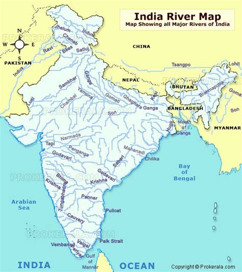 √ River Narmada In India Outline Map