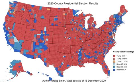 County Map of 2020 Presidential Election