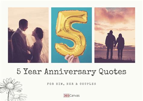 5 Year Anniversary Quotes for Everyone - 365Canvas Blog