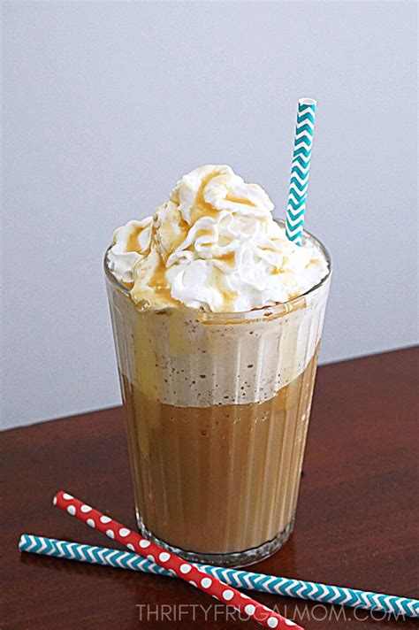 Easy Homemade Caramel Frappe Recipe - Thrifty Frugal Mom