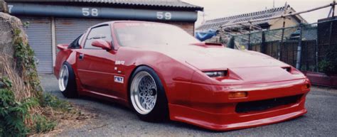 kaido-racer, z31, old-school, japan, slammed, ssr mesh wheels, red car ...