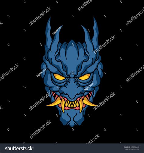 Demon Face Illustration Commercial Use Stock Vector (Royalty Free) 1602246862 | Shutterstock