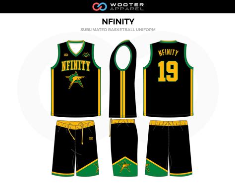 Jersey Design Green And White Basketball