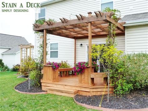 How to Stain a Deck and Pergola