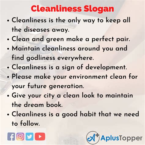 Cleanliness Slogans | Unique and Catchy Slogans On Cleanliness - A Plus Topper