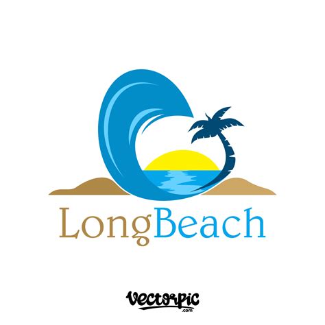 beach logo free vector