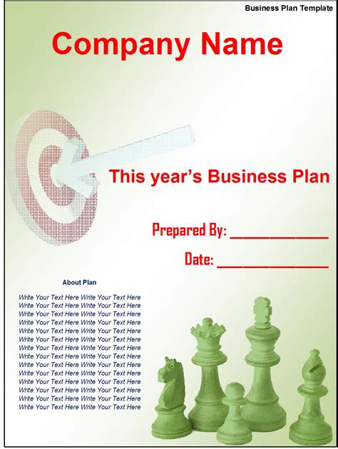 Business Plan Templates - Excel Word Template