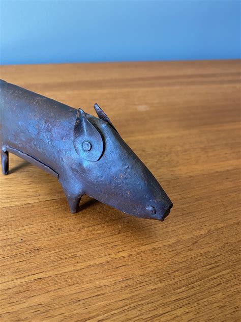 Vintage Metal Animal Sculpture For Sale at 1stDibs