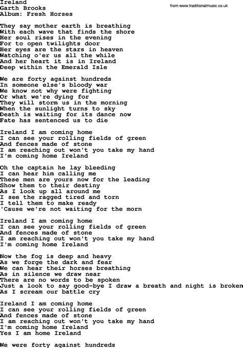 Ireland, by Garth Brooks - lyrics