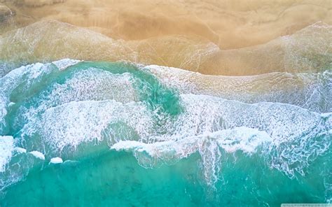 🔥 Free download Beautiful Beach Waves Drone Photography 4K HD Desktop Wallpaper [2560x1600] for ...