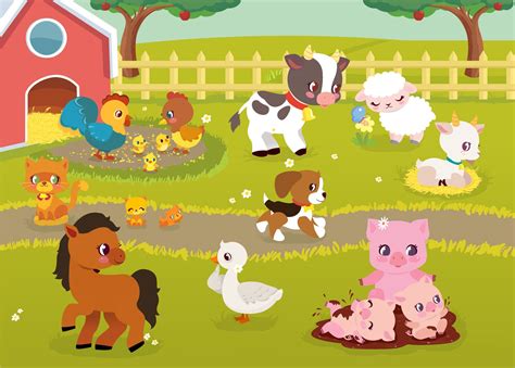 Cute Farm Animals Clip Art Set Barn Cow Horse Pig - Etsy Australia