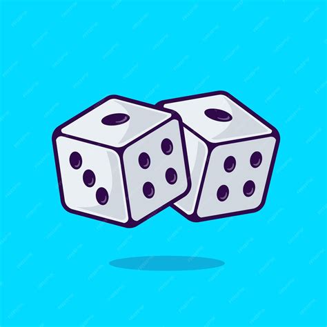 Premium Vector | Dice floating cartoon vector icon illustration ...