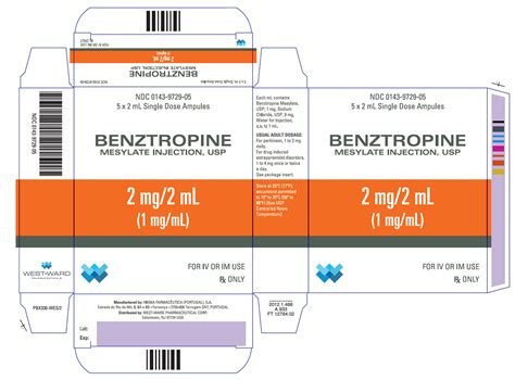 BUY Benztropine Mesylate (Benztropine Mesylate) 1 mg/mL from GNH India at the best price available.