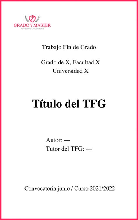 Qué aspectos debe incluir en la portada de tu tfg