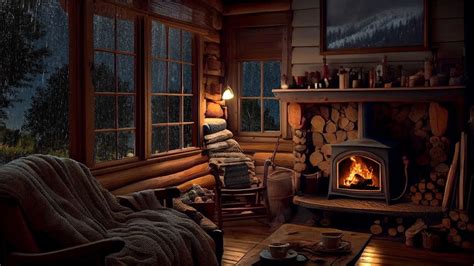 Rain & Thunderstorm Sounds with Fireplace for Sleep, Study, Relax | 8 ...