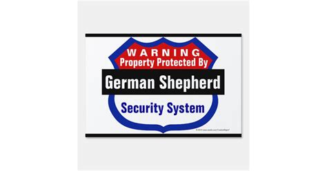 Security Dog Breed Yard Sign | Zazzle