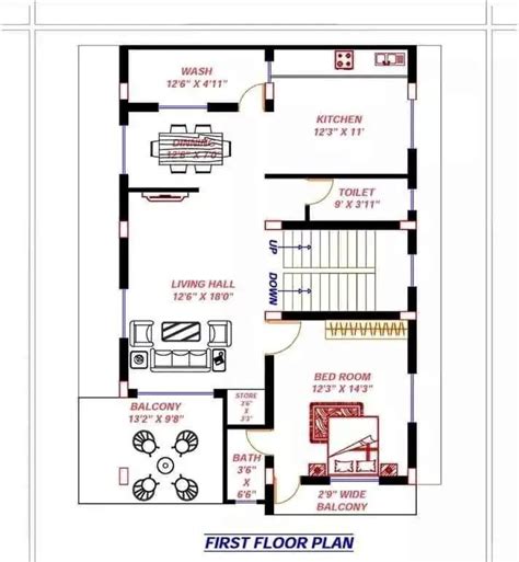 1400 Sq.Ft में 3BHK घर का नक्शा पूरी जानकारी II 33′ X 40′ House Design ...