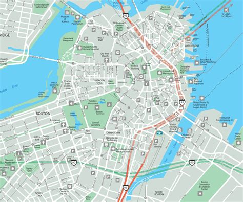 Boston Printable Map