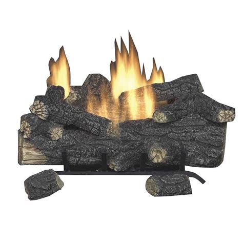 Emberglow Savannah Oak 18 in. Vent-Free Propane Gas Fireplace Logs with ...