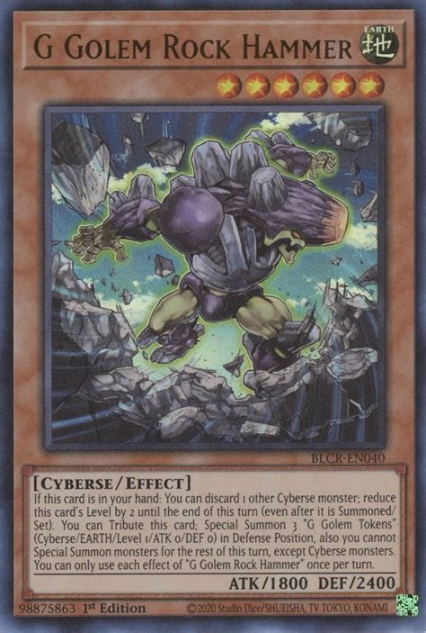 G Golem Rock Hammer - Battles of Legend: Crystal Revenge - YuGiOh