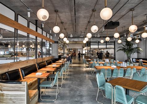 Dropbox opens industrial-style cafeteria at California headquarters Interior Da Barra, Bar ...