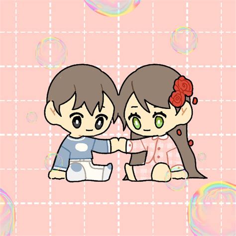 Me and Ollie as a chibi couple in Picrew by jrg2004 on DeviantArt
