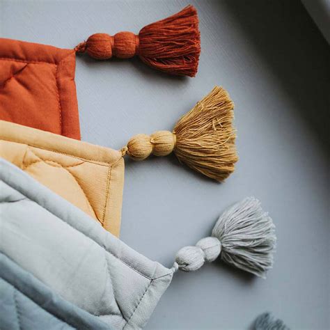 Organic Cotton Quilt Mustard By Avery Row | notonthehighstreet.com