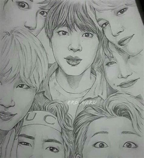 Dibujos De Los Bts Faciles - IMAGESEE